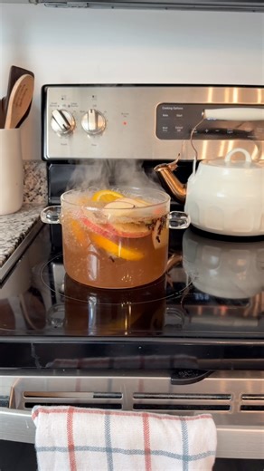 Fall Simmer Pot Ingredients: • 1 orange, sliced • 1 apple, sliced • 2–3 cinnamon sticks (or 1 tsp ground cinnamon) • 1 tbsp whole cloves (or ½ tsp ground) • 1 tsp whole allspice (optional) • 1–2 star anise (optional, for a hint of spice) • 4 cups water Instructions: 1. Add all ingredients to a medium pot. 2. Bring to a gentle boil over medium heat. 3. Once it starts to boil, reduce the heat to low and let it simmer uncovered. 4. Add more water as needed to keep everything covered. 5. Enjoy the c