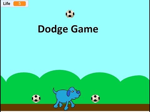 Dodge game using Scratch language in mBlock app