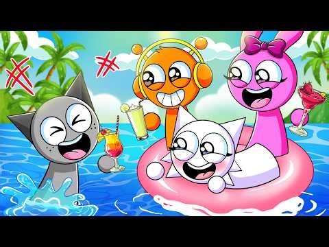 SPRUNKI, But They're Having a Pool Party! | INCREDIBOX SPRUNKI ANIMATION