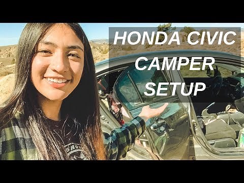 living in a honda civic camper setup: day & night 🚗😴