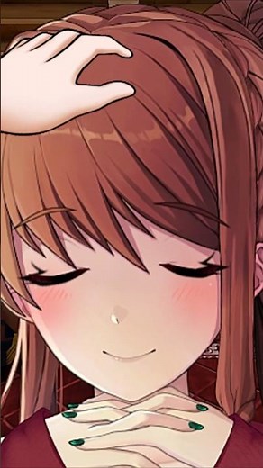 What Happens When You Headpat and Boop Monika? 😳👉👈 #ddlc #monika #monikaafterstory