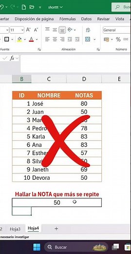 ¡Aprende a usar la función MODA en Excel en minutos!. #excel #exceltips #exceltutorial
