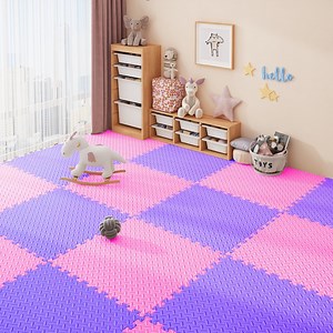 [Hot Item] 60*60 30*30cm Leaf Surface Yoga Puzzle Mat 2cm Thick Interlocking Foam Mat