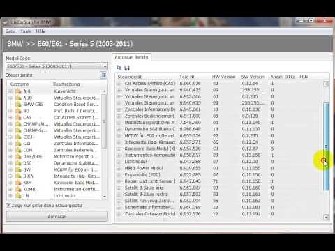 UniCarScan for BMW - Diagnose Software