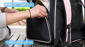 Cat Backpack Carrier, WHDPETS Expandable Pet Carrier Backpack for Cats Small Dogs Puppies Up to 17 Lbs, Cat Carrier Backpacks with Breathable Mesh for Travel Hiking Camping Outdoor