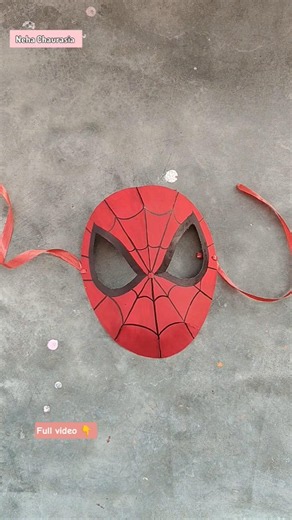 DIY Spider man Face mask making 🕸️ #spidermanfacemask #facemask #youtubeshorts #shorts #papercraft