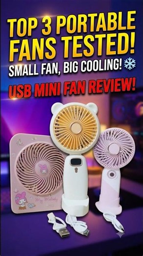 Top 3 Portable Fans Tested! Small Fan, Big Cooling! ❄️ #Shorts