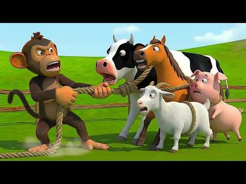 Monkey Thief Caught at Night! 🚨 Police Dog & Farmer Chase Ends in Epic Farm Arrest Scene NOW!!!