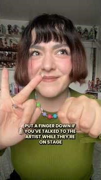 The concert “put a finger down” challenge. What can I say? I’m a fangirl. 😂
