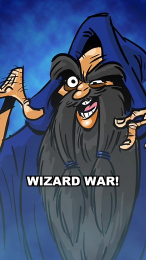 Wizard Casting Spells: Animated Magical Adventure