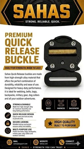 Quick Release Buckle @SahasClub #Harness #bags #backpack #buckles #manufacturing #1million