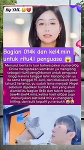 Menurut Berita TV Luar Pakar Numerol0g Chin4 Mengatakan Bahwa Kem4ti4n Yu Menglong Sebagai Ritu4l