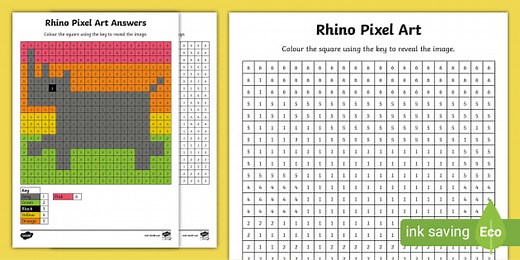 Rhino Pixel Art Template