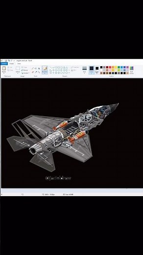 Art and Cinema in Microsoft paint. #art #microsoftpaint #cinema #explosions #airplane