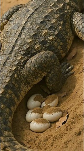 Mother Crocodile Lays Eggs. #wildlife #animals