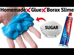 How to make Colgate and Sugar Slime at home Without Glue Borax/Making Slime with toothpaste/ASMR