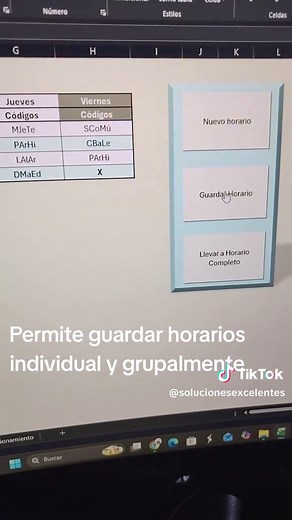 Generador de horarios escolares en Excel para colegios