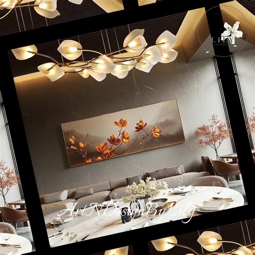Luxury Modern Restaurant Interior Wall Art (4 Images) - Etsy
