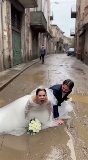 WORST WEDDING MISTAKE? 💍 Groom Drops Wife in Mud