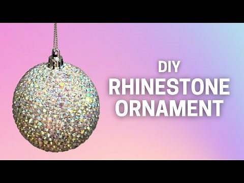 RHINESTONE CHRISTMAS TREE DECORATIONS // DIY Bling Ball Bauble Ornaments Tutorial - Gift Ideas 2025