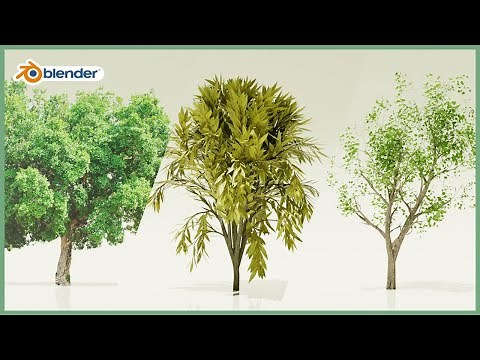 【Blender】基本的な木(Tree)の作り方！3選【大量配置の方法も！】