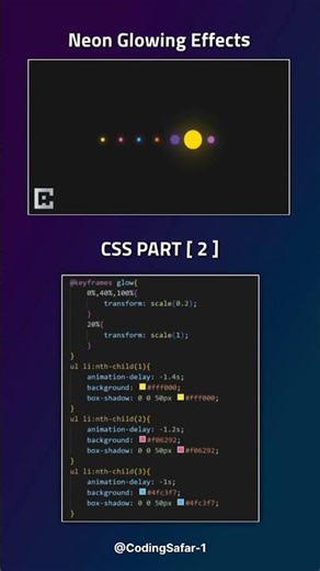 Clean Neon Glowing Animation in CSS ✨