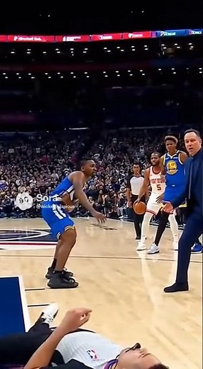 NBA Ref Backpedals… Hits a Sweat Patch… Goes Down HARD 😭🏀