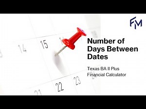 Texas BA II Plus: Date Calculation (ACT & 360) for CFA & FRM