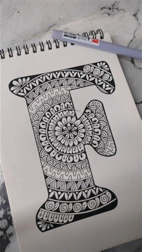 Alphabet F mandala ❤️#art#shorts#mandala#satisfying#arttheraphy#trending#viral#drawing#artist