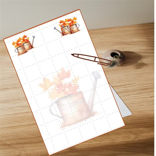 Fall Note Paper: Autumn Leaves, Teapot Designs (digital Delivery) - Etsy