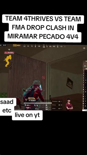 Team 4Thrives vs FMA: Epic PUBG Mobile Clash in Miramar