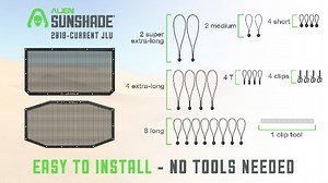 Watch Alien Sunshade Jeep Wrangler Sunshade JLU ﹙2018 - Current﹚ on Amazon Live