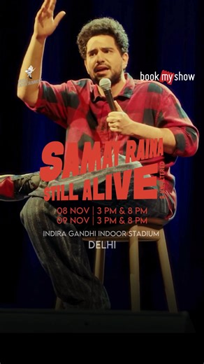Missed him before? Don’t make that mistake twice! Catch Samay Raina's new show LIVE in action. | BookMyShow