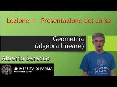 Linear Algebra (Geometry) 1 - Course Presentation