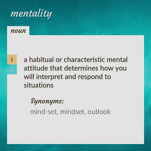 Mentality | meaning of Mentality