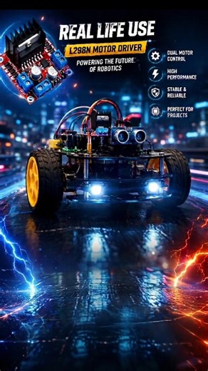 “এবার মোটরের পুরো কন্ট্রোল তোমার হাতে! 🎮⚡”#shorts#electronics#L298N motor driver#electronics