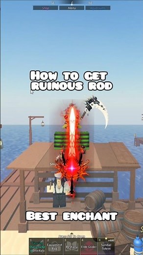 How to get ruinous oath + best enchantment combos..! #roblox #fisch