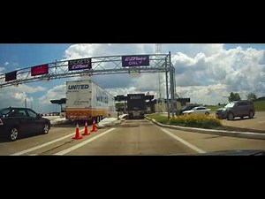 Driving around Downtown Cleveland, Ohio and Suburbs