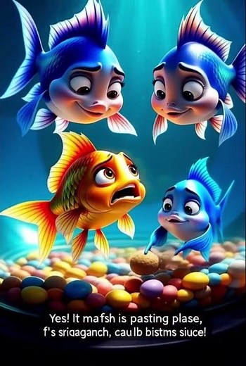 Gold Fishes in an Aquarium | Cute Short Cartoon for Kids,Learning & Fun Animation #Fishes #cartoon