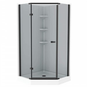 Delta Classic 38 in. L x 38 in. W x 70.63 in. H Corner Shower Stall/Kit BVS3-CL263-WHBL - The Home Depot