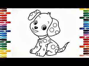 How to Draw A Puppy Drawing Puppy Coloring Book Fun Painting Dog Coloring Page