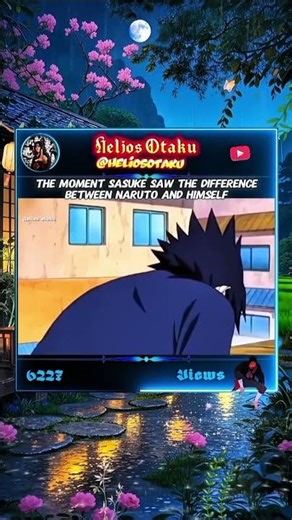 The moment Sasuke saw the difference between Naruto and himself #shorts #narutoshippuden #viralshort
