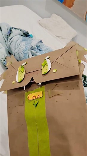 new paper bag puppet! #craft #art #puppet