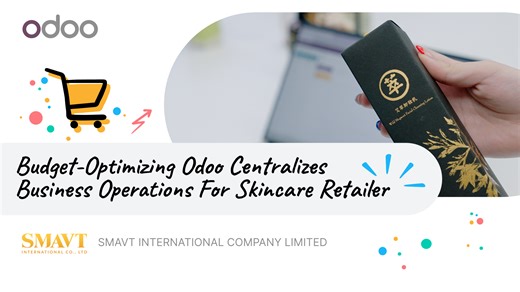 An effective business management tool is much needed to optimize your time and resources, especially for SMEs. SMAVT International, a beauty retailer and wholesaler in Vietnam, implemented Odoo to: 💰Reduce Pricing Errors 🏭Automate Inventory Management 🤝🏻Simplify HR Administration Read more🔗https://www.odoo.com/r/YI0R --- Một công cụ quản trị kinh doanh hiệu quả là yếu tố vô cùng cần thiết để tối ưu hóa thời gian và nguồn lực của bạn, đặc biệt là đối với các doanh nghiệp vừa và nhỏ. SMAVT In