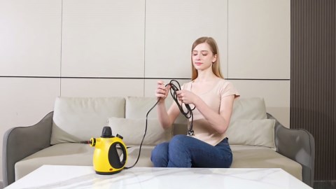 Loheer Pressurized Handheld Steam Cleaner for Home, 1200W Multi-Surface Steamer, 12.8oz Natural Steamer for Cleaning Car, Bathroom, Shower, Upholstery, Grout, Window, Grease