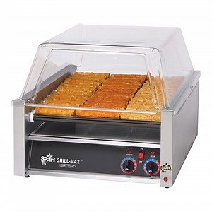 Star Grill-Max 45STBD 45 Hot Dog Roller Grill with StalTek Non-Stick Rollers, Analog Controls, and Bun Drawer - 120V, 1,650W