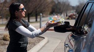 Coronavirus: Food Bank, schools offer drive-up service, grab-and-go student lunches