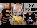 DIY No Sew - Funky Tops (Revamp Your Old T-Shirts)