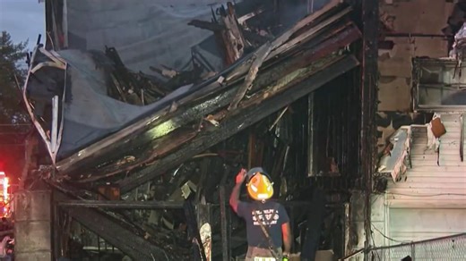 Four people displaced after fire destroys twin homes complex in Philly