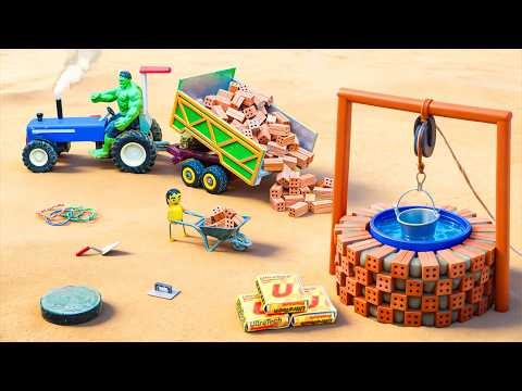 TOP Most Creative DIY Well construction science project | DIY Wooden Boat | HP Mini DIY Tractor